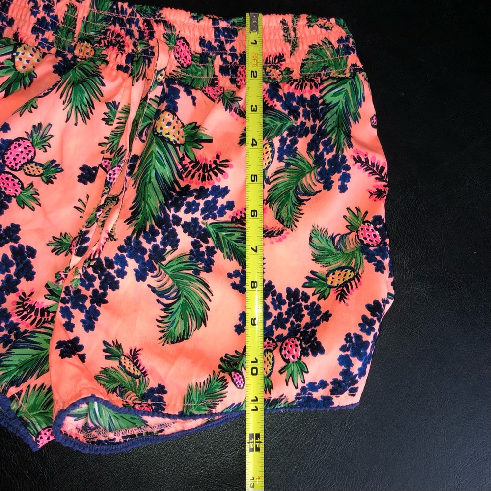 Pink tropical print girls summer shorts - Picture 4 of 5